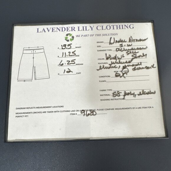 Under Armour Women's S Activewear Running Sretch Shorts Blue EUC Inseam 6.25" - Picture 11 of 11